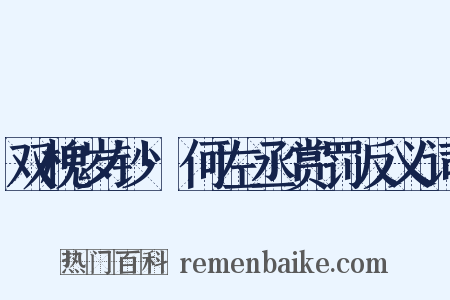 双槐岁钞·何左丞赏罚反义词是什么意思的图片